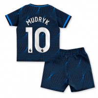 Fotballdrakt Barn Chelsea Mykhailo Mudryk #10 Bortedraktsett 2023-24 Kortermet (+ Korte bukser)